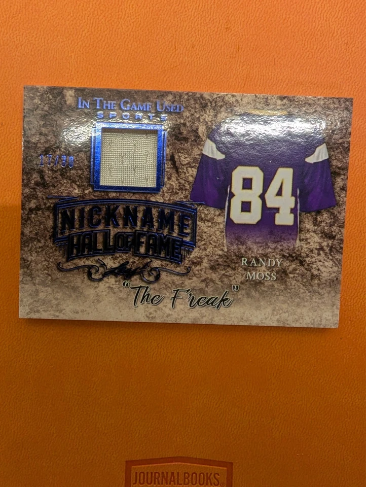 2019 Randy Moss NHF /30 Game worn patch - Image 1 of 1