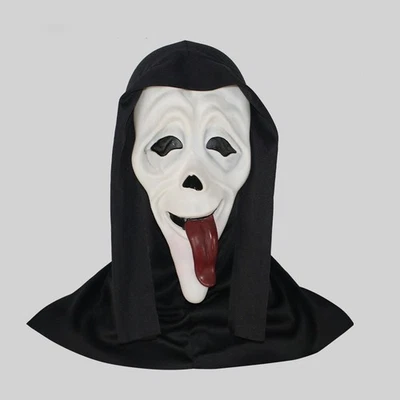 WASSUP FILME ASSUSTADOR! MÁSCARA FANTASIA LÍNGUA CHAPADA ROSTO FANTASMA. Filme Scream - Imagem 1 de 4