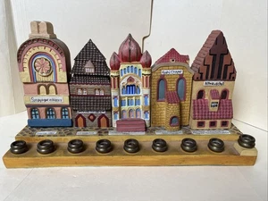 Historic European Synagogue Menorah 11” Hanukkah Hanukkiah Jewish Chanukah - Picture 1 of 19