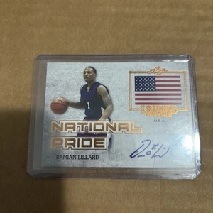 2015 LEAF LEGENDS OF SPORT DAMIAN LILLARD NATIONAL PRIDE AUTO BRONZE FOIL - Bild 1 von 2