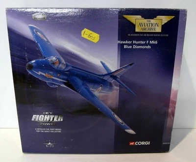 Corgi 1/72 scale diecast - AA32701 Hawker Hunter F Mk6 Blue Diamonds - Imagen 1 de 4