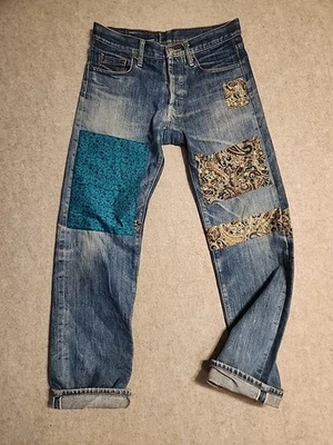 vtg Levis 501xx Jean Men 30x30 Blue Big E redline LVC Selvedge Patch work repair - Image 1 of 4