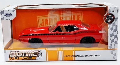 Jada 1973 Plymouth Barracuda Vermelho Preto Bigtime Muscle 1/24 Diecast Novo - Imagem 1 de 4
