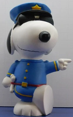  Banco bisagra solar Peanuts Snoopy Policeman muy difícil de encontrar excelente estado Foto 1 de 4