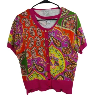 Cárdigan Peter Nygard Paisley + Top Mujer Talla PL Foto 1 de 4