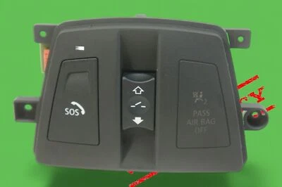 BMW 750I 750LI 760LI 2009-2015 cúpula superior lectura parasol techo interruptor botón SOS Foto 1 de 4