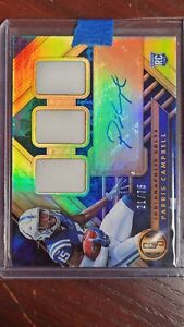 2019 Gold Standard Football Parris Campbell Rookie Triple Patch Auto #/75 GIANTS