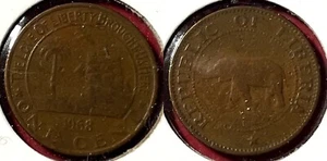 Liberia 1968 1 Cent elephant KM-13 Brass VF+ #101 - US Seller - Picture 1 of 1
