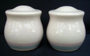 Pfaltzgraff USA Aura Salt Pepper Shakers Set Pair With Stoppers Pink Rose Gray - Picture 1 of 2