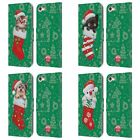 ANIMAL CLUB INTERNATIONAL CHRISTMAS SOCKS LEATHER BOOK CASE FOR APPLE iPOD TOUCH