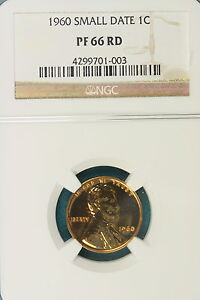 1960 P NGC PF66 RED Small Date Lincoln Cent!! #FW