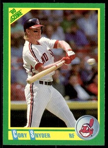 1990 Score Cory Snyder Cleveland Indians #10