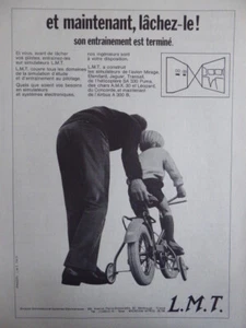 5/1971 PUB LMT SIMULATEUR SIMULATOR MIRAGE CONCORDE VELO BIKE ORIGINAL FRENCH AD - Imagen 1 de 1