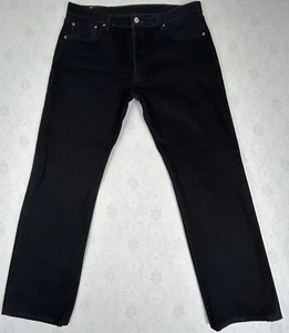 Levi’s 501 Jeans Herren Größe 38 x 30 gerades Bein Knopfleiste schwarz Denim - Bild 1 von 14