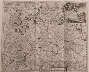 1704 Van der Aa Mappa Geografica Carta di Milano Lombardia Status Mediolanensis - Foto 1 di 8