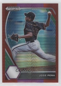 2021 Panini Prizm Draft Picks Hyper Red and Purple Prizm Jose Pena #PDP175