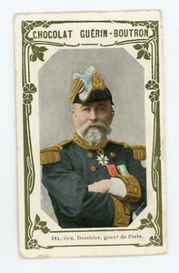 PUB CHROMO Chocolat GUÉRIN Général DESSIRIER gouverneur de PARIS PIROU - Picture 1 of 2