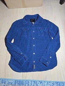 True Religion Kid's Indigo Washed Corduroy Shirt Medium Read Description** - Picture 1 of 8