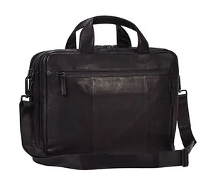 LEONHARD HEYDEN Den Haag Briefbag 2 Compartment Aktentasche Tasche Black - Bild 1 von 2