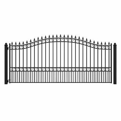 ALEKO London Style Garden Yard Ornamental Steel Single Swing 14 ft Driveway Gate - Image 1 of 4
