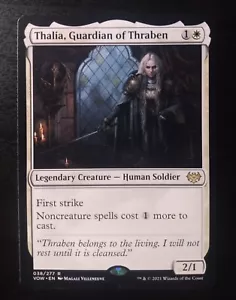 Magic The Gathering Thalia, Guardian of Thraben Innistrad Voto Carmesí Raro Casi Nuevo/M Paquete Fresco - Imagen 1 de 1