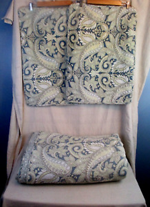 Valerie Bertinelli Queen Quilted Paisley Bedspread W/ 2 Standard Pillow Shams