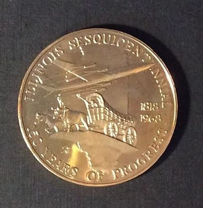 1968 ILLINOIS SESQUICENTENNIAL Token Medal - Picture 1 of 2