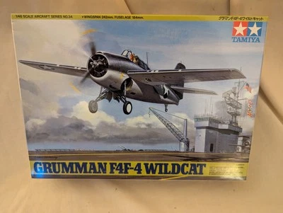 Tamiya Grumman F4f-4 Wildcat Kit 61034 * With Additional Items - Image 1 of 4