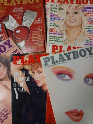 Playboy Magazine Bundle x8 Random Issues Centerfolds Present FREE POSTAGE UK - Image 1 of 4