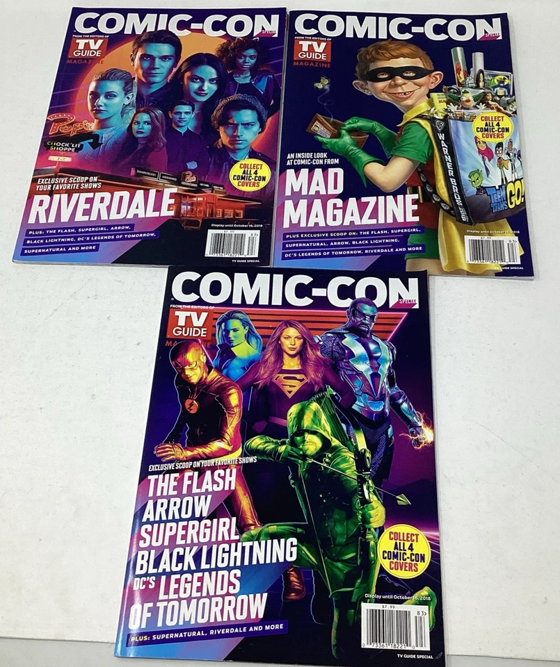 TV Guide SDCC San Diego Comic Con Special Magazine Set of 3 Covers 2018 - Image 1 of 1