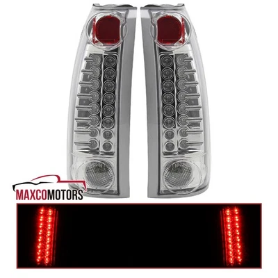 Tail Lights Fits 1988-1998 Chevy GMC Piclup C10 C/K 1500 3500 Clear LED Lamps Foto 1 de 4