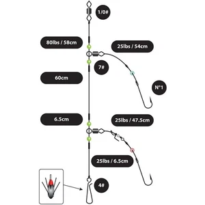 Greys Shore Loop Rig 2 Hook Size 1 - Picture 1 of 2