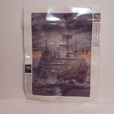 Ghost Ship 5D Diamond Painting Kit Full Round Drill 30cm x 40cm NEW - Image 1 of 4