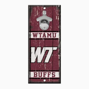 West Texas A&M Buffs Letrero Madera 5x11 Abridor de Botellas Alternativo - Imagen 1 de 1