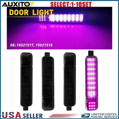 LED Interior Door Lights with Smoked Purple For Chevrolet Tahoe GMC Yukon 4-40X - Image 1 of 4