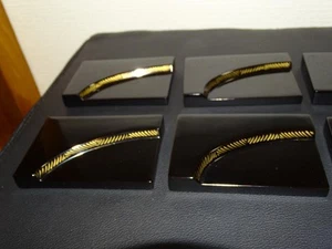 Wajima Lacquer Set Of 6, The Highest Quality, Knife Rest, Chopstick Omuko Takash - Picture 1 of 17