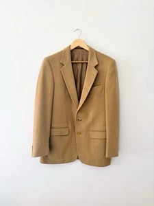 Vintage cashmere camel blazer men 38R Two Button London House Lord no flaws - Picture 1 of 12