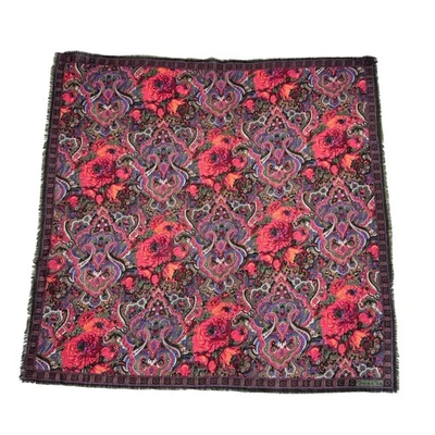 VTG Oscar de la Renta Floral & Paisley Wool Scarf - Image 1 of 3