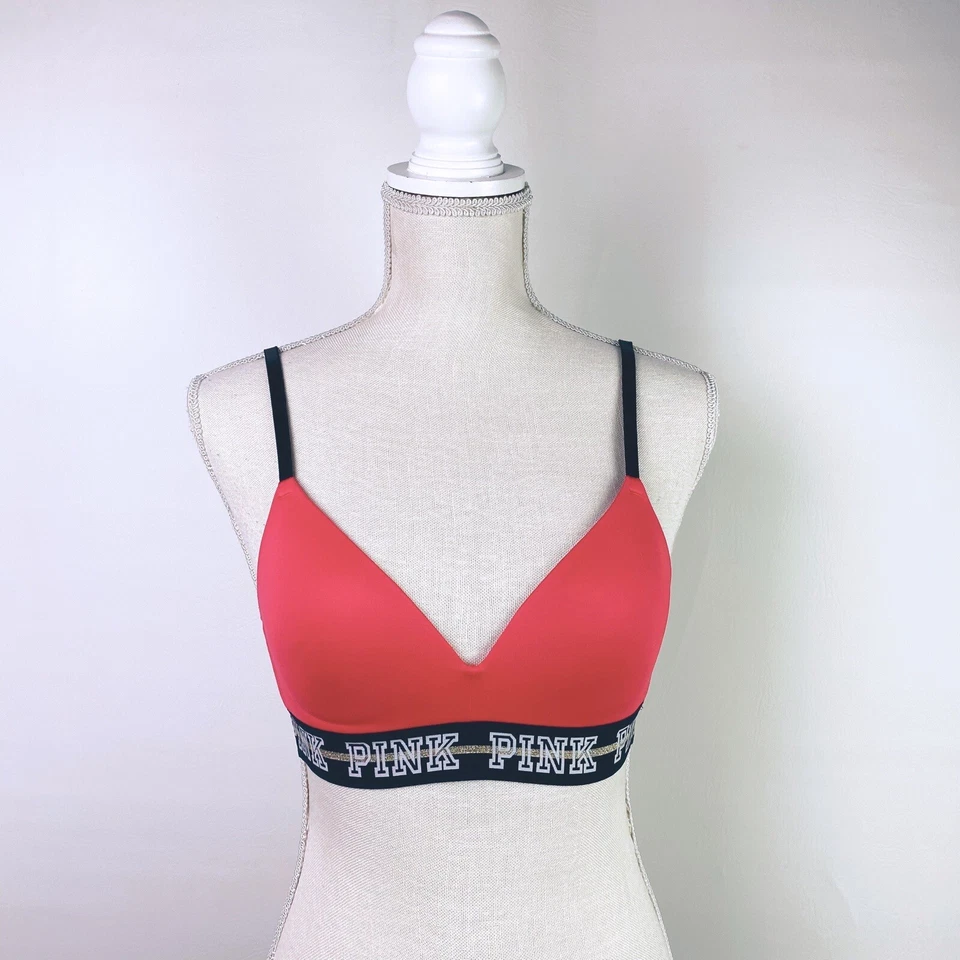 Victoria's Secret Pink Wireless Lightly Lined Bra Red Size 32C - Image 1 of 4