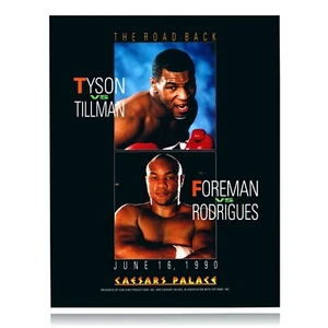 Mike Tyson v Tillman On Site 22x28 Foreman Poster - COA Owned By Caesars 6/16/90 - Picture 1 of 4