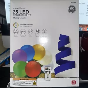 GE Farbeffekte 25 Stück 24 Fuß Multifunktion Farbwechsel G-50 LED-Leuchten - Bild 1 von 8