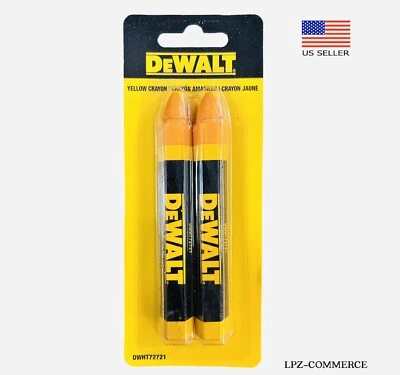 Pack of 2 Dewalt DWHT72721 Yellow Lumber Crayons. - Image 1 of 3