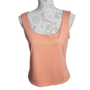 Doncaster Coral Silk Stretch Tank Top Vintage Women's Medium - Picture 1 of 5
