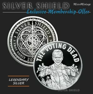MicroMintage | Silver Shield 1 oz Proof | The Voting Dead - Picture 1 of 7
