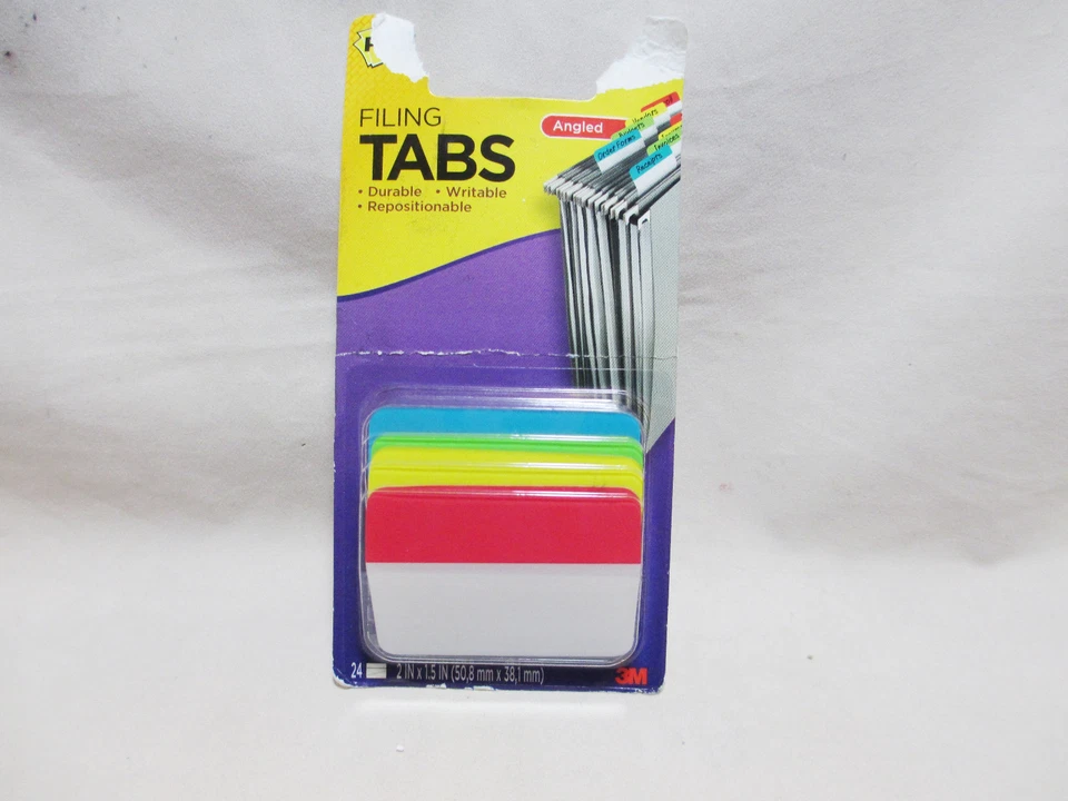 Post-it Angled Filing Tabs - 24/PK Assorted Colors — 第 1/1 张图片