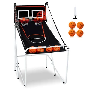 Foldable Indoor Double Shot Basketball Arcade Game 2 Player 4 Balls - Picture 1 of 12