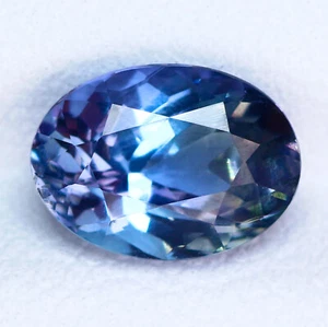 2.20Ct IF Flashing Perfect Oval 9.3 x 6.7 MM 100% Natural Green Purple Tanzanite - Picture 1 of 5