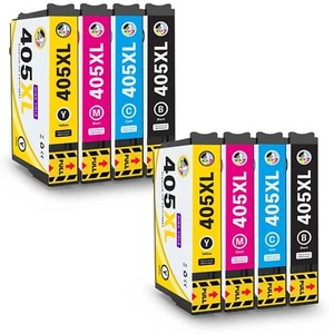 Cartucce d'inchiostro multipack 405XL per Epson WF-3820 WF-4830 - Set di 2 - Foto 1 di 6