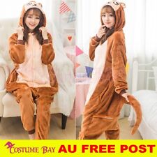 Onesie Animal Kigurumi Brown Monkey Unisex Pyjamas Sleepwear Cosplay Costume AU