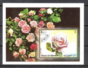 Blumen - Rosen Um al Qiwain (159) Block gestempelt - Bild 1 von 1